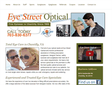 Tablet Screenshot of eyestreetoptical.com